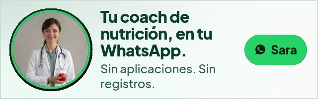 Sara, tu coach de nutrición en tu WhatsApp. Sin aplicaciones. Sin registros. Hablar con Sara